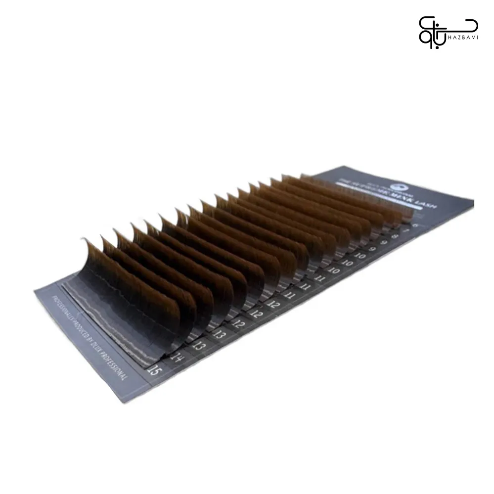 Ombre-Dlux-Lash 01 پالت مژه آمبره قهوهای مشکی دلوکس