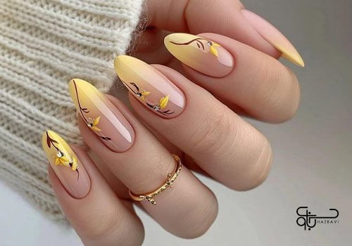 طراحی آبرنگ گل زرد